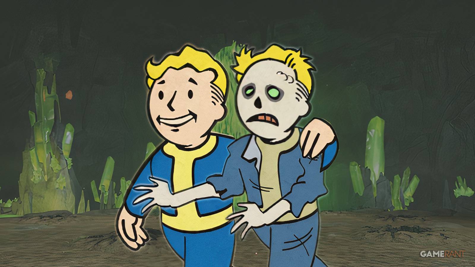 Fallout 76 Gleaming Depths Raid Background with Vault Boy and Ghoul Character Perk Card Art edit New Ghoul Season 20 CAMP Ally GAMERANT-1