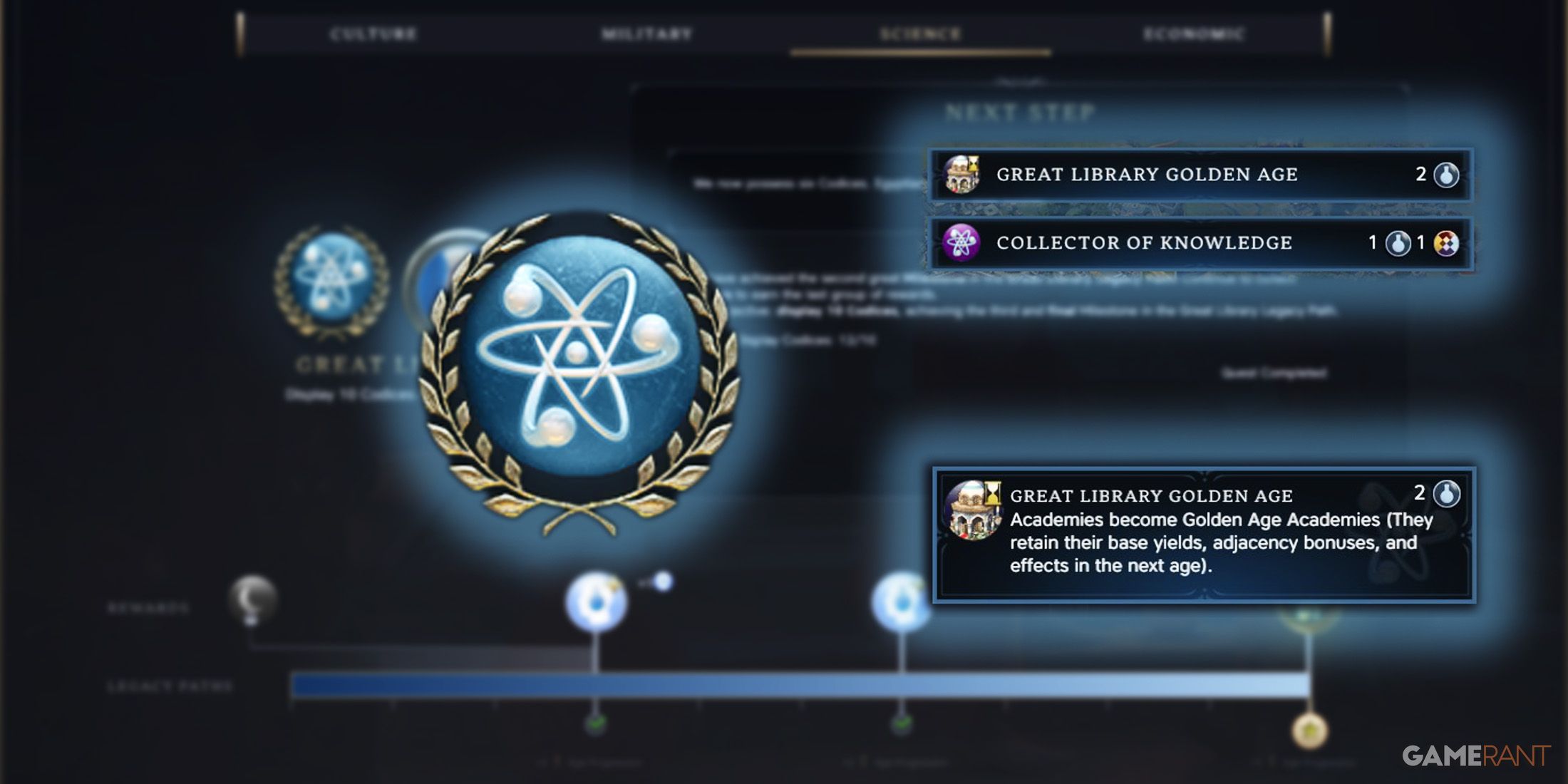 featured image, how to complete the great library legacy path in civ 7