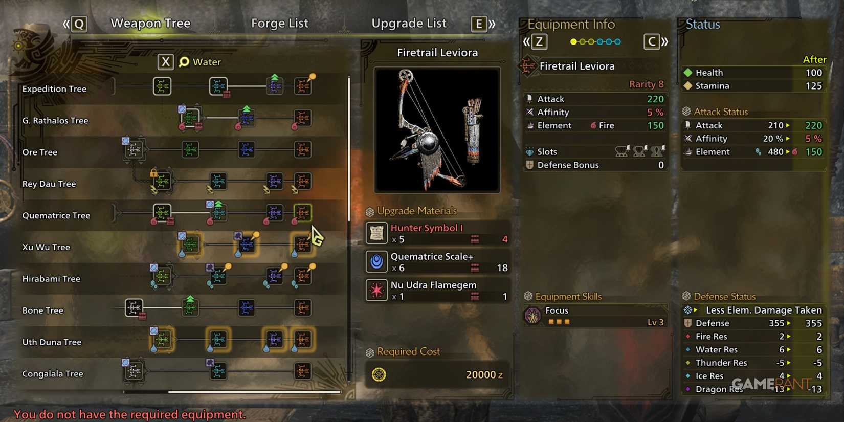 Firetrail Leviora, one of the best bows in MH Wilds