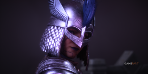 Grey Warden Rook in full medium armor regalia