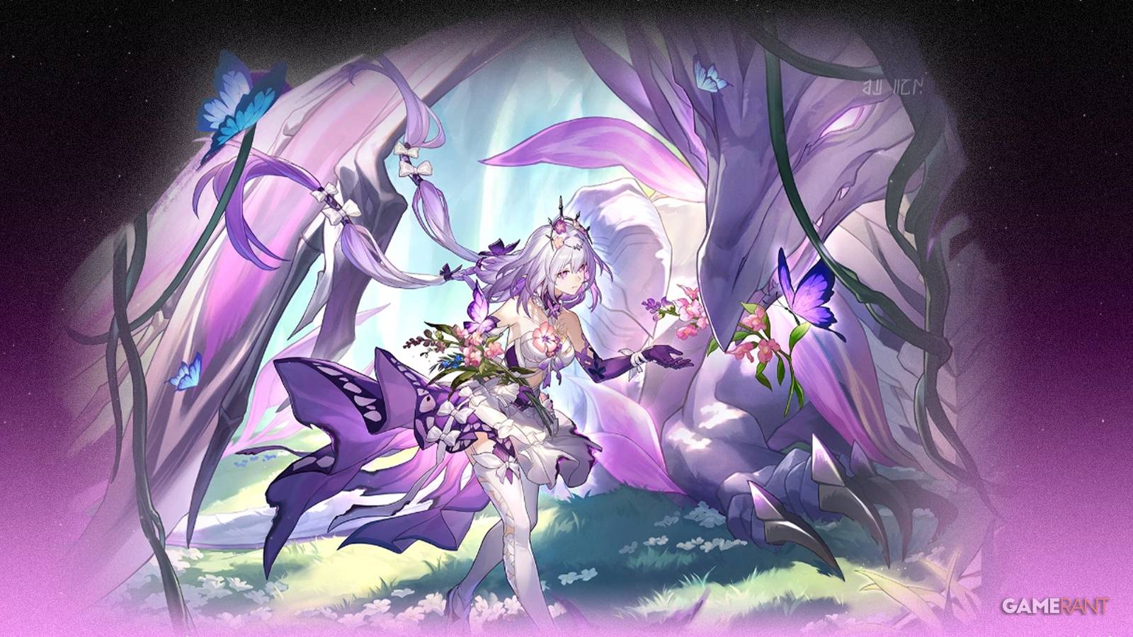 Honkai: Star Rail Castorice official art on starry sky background