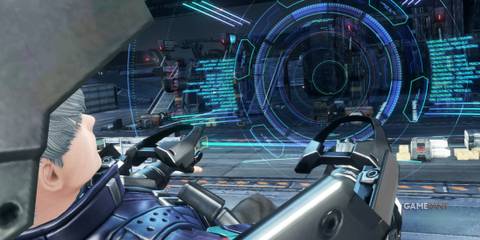 HUD display showing Skell activation process in Xenoblade Chronicles X Definitive Edition