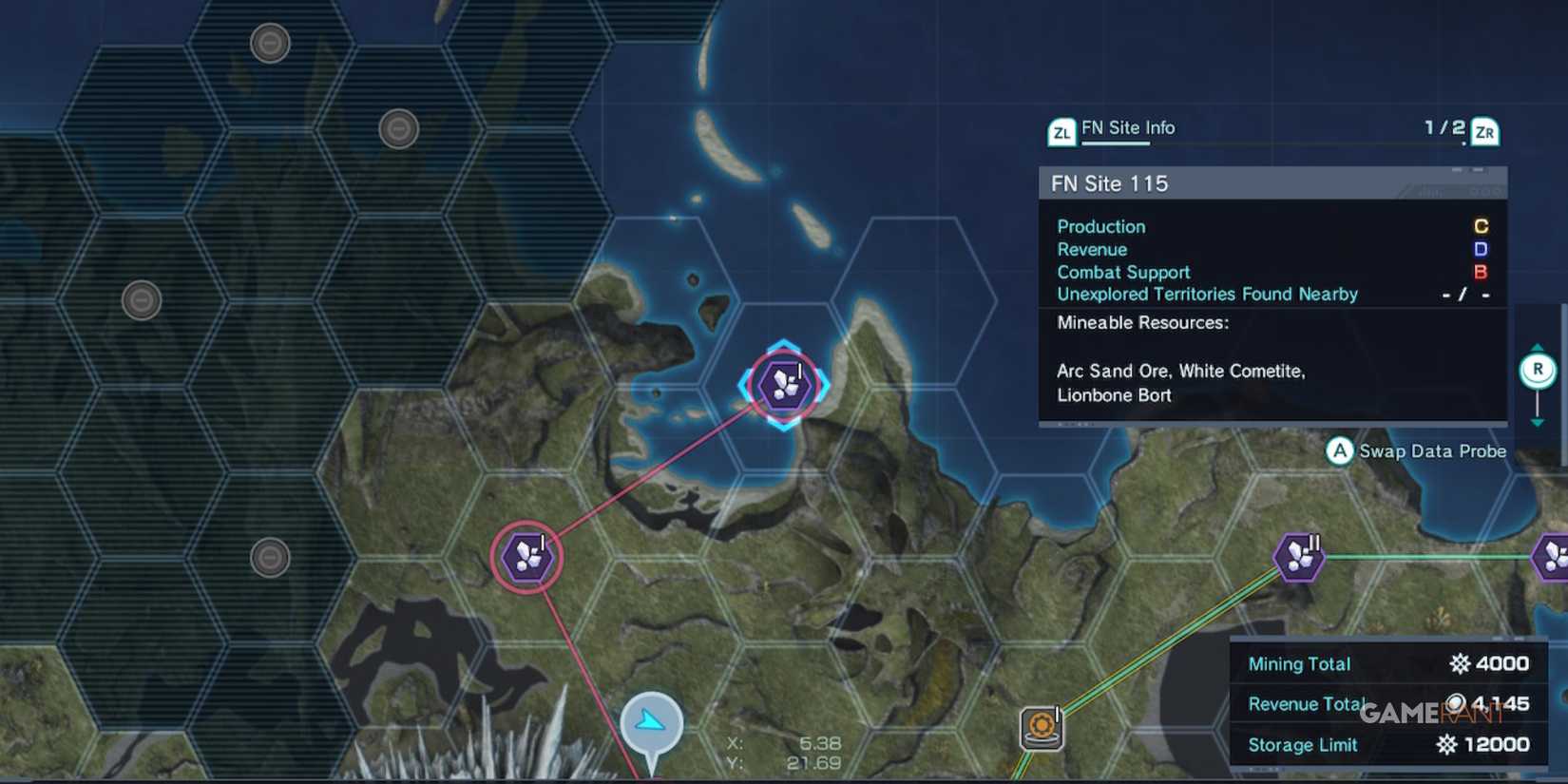 Installing Data Probes reveals resources and fast travel points in Xenoblade Chronicles X Definitive Edition
