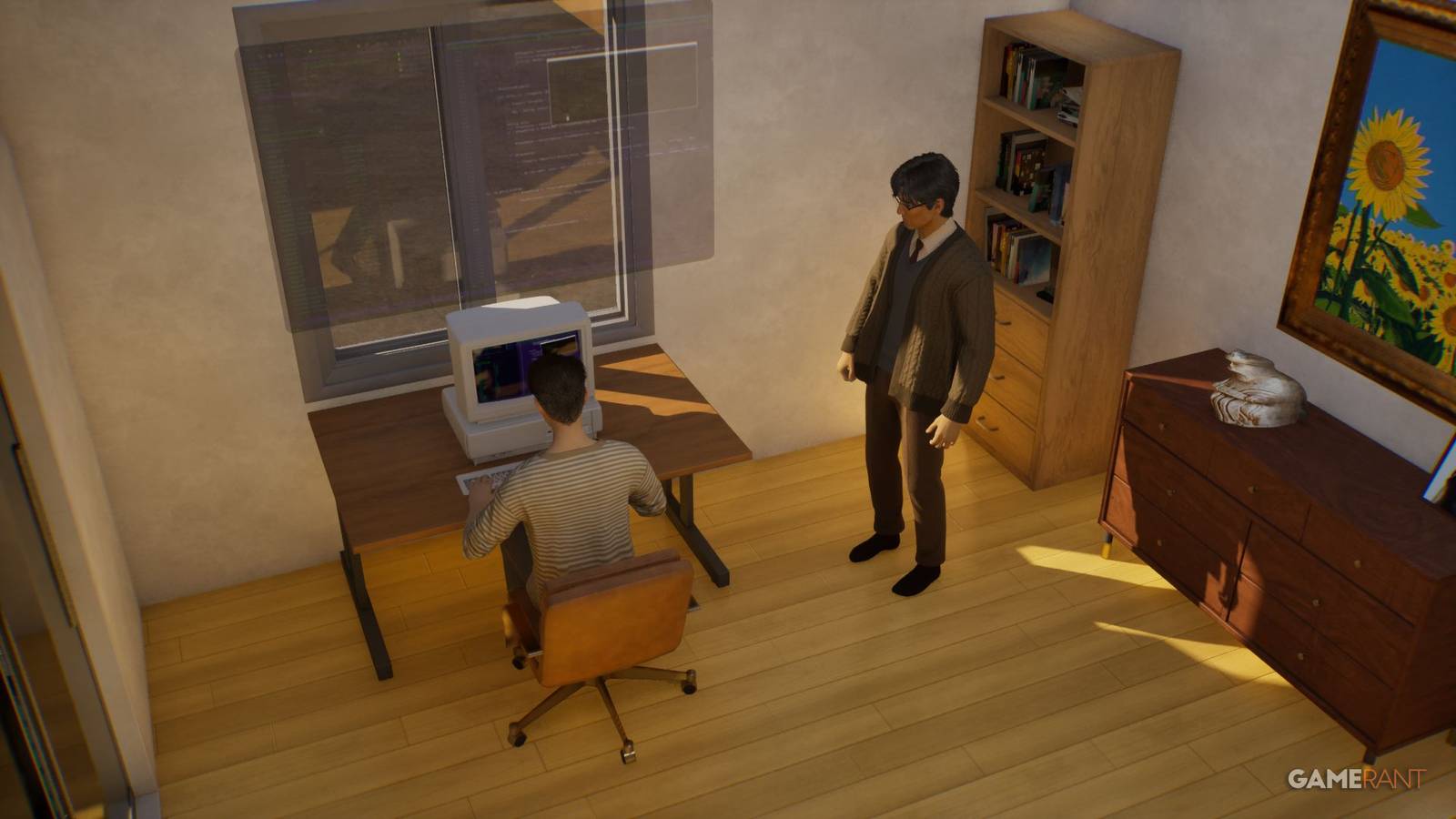 InZOI Father & Son at a PC