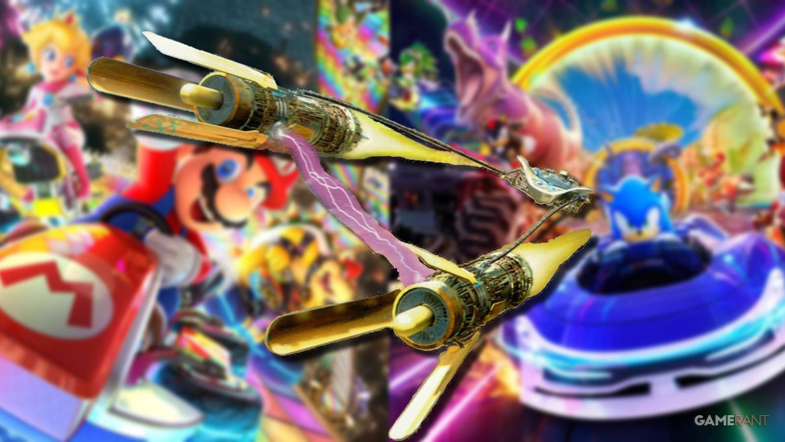 Mario Kart Sonic Crossworlds Podracing