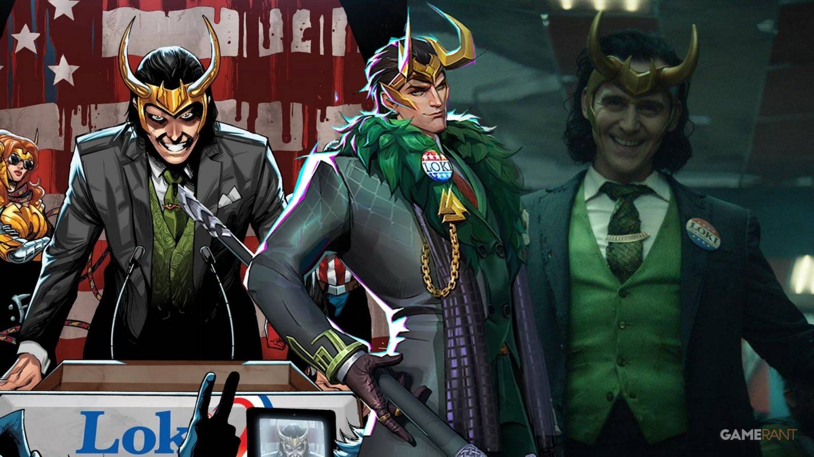 Vote Loki Comics Loki Disney+ Series TV Show President Loki Marvel Rivals Skin