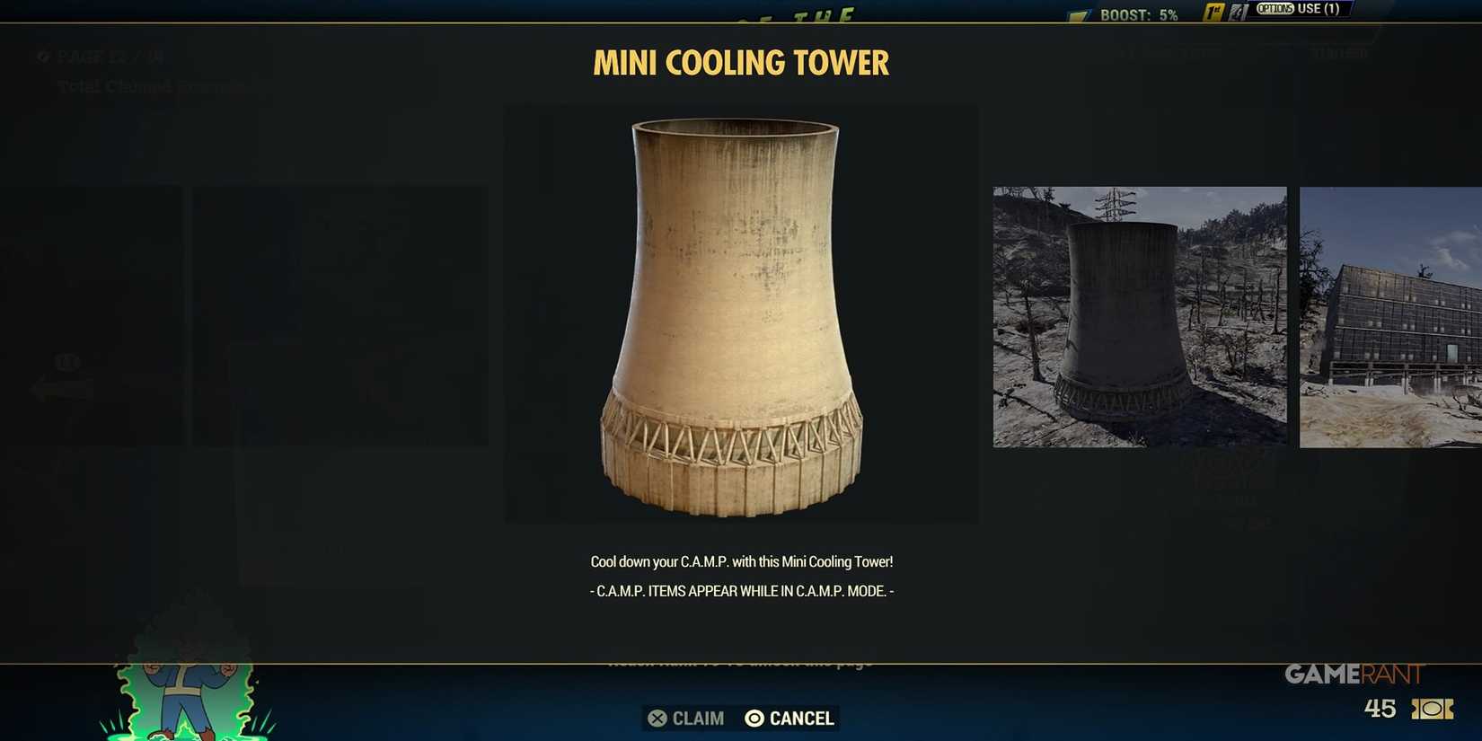Mini Cooling Tower Reward Fallout 76