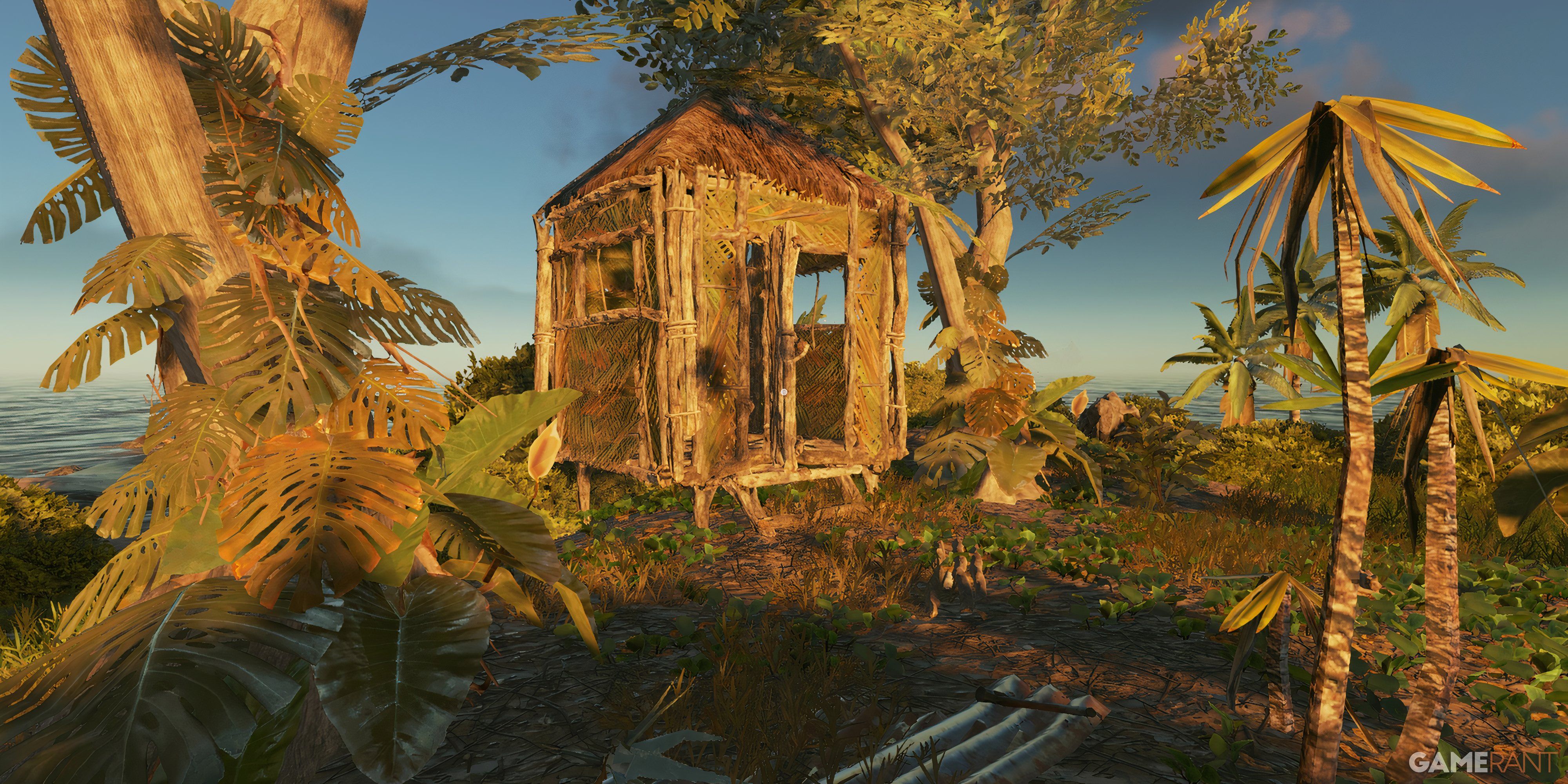 10 Best Survival Games of the 2020s So far A basic built hut on a tropical island