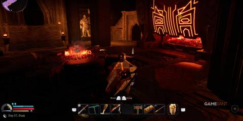 Lord Of The Rings: Return To Moria - Best Base Locations Player stands near a large forge