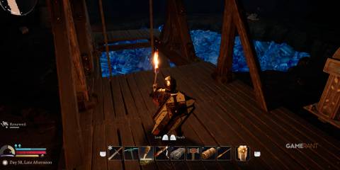 Lord Of The Rings: Return To Moria - Best Base Locations player stands near the edge of a drop
