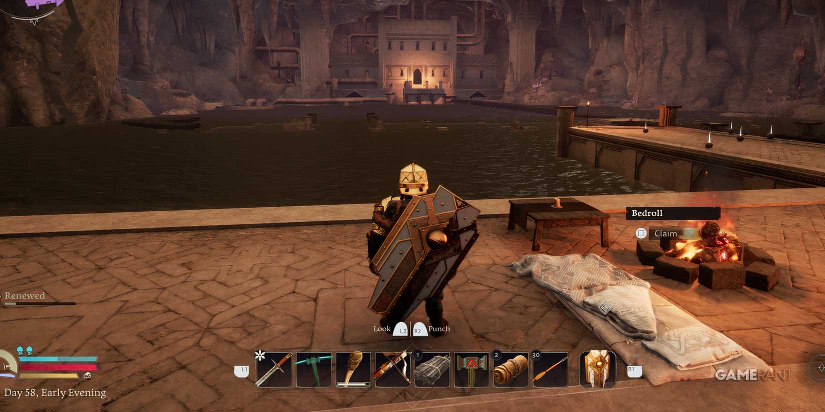 Lord Of The Rings: Return To Moria - Best Base Locations player stands near a large lake