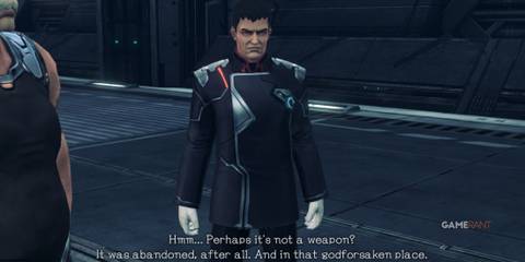 Nagi analyzing a situation next to an ally in Xenoblade Chronicles X