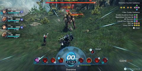 Overdrive counter active during intense battle with Sludge Caecus in Xenoblade Chronicles X