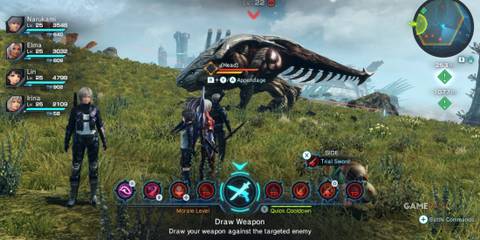 Party facing a level 22 monster during Skell License mission in Xenoblade Chronicles X Definitive Edition