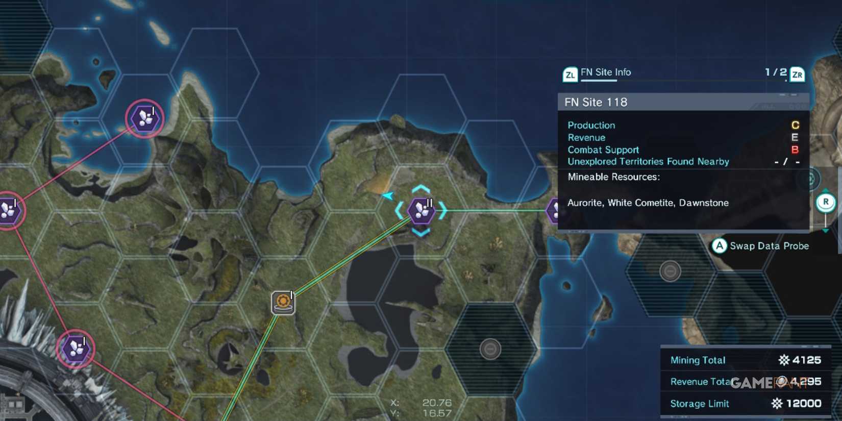 Placing Mining Probes early to gather resources in Xenoblade Chronicles X Definitive Edition