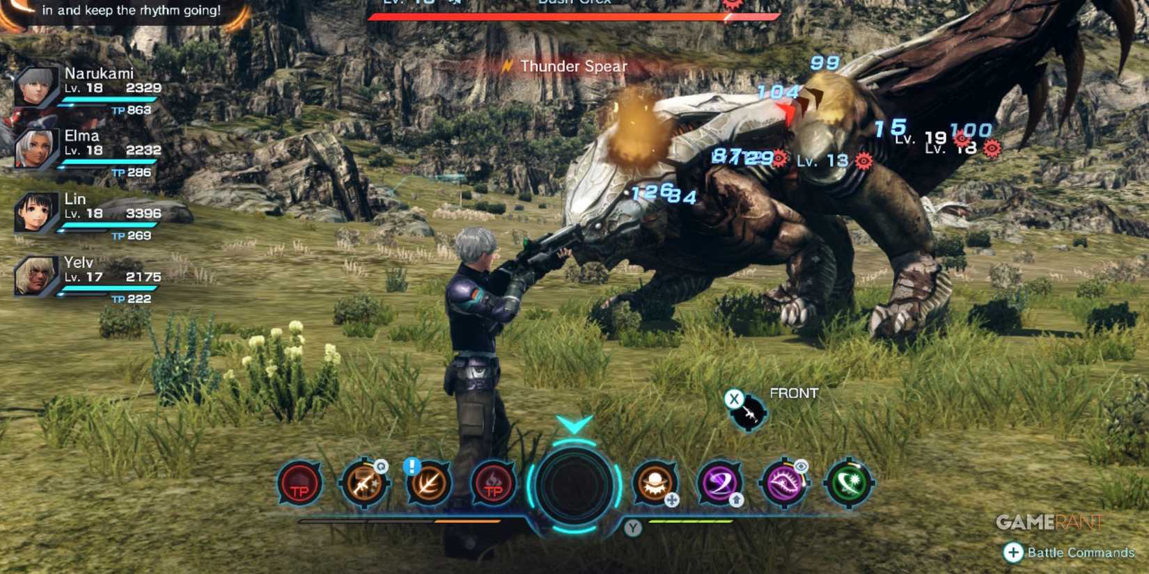 Player isolating a single enemy to avoid group combat in Xenoblade Chronicles X Definitive Edition