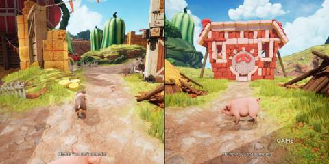 Split Fiction Farmlife The Three Little Pigs Brick House