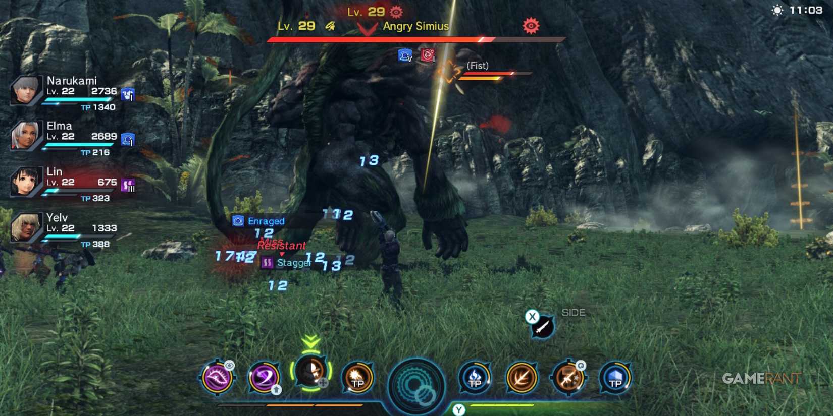 Targeting an enemy's appendage to reduce damage in Xenoblade Chronicles X Definitive Edition battle