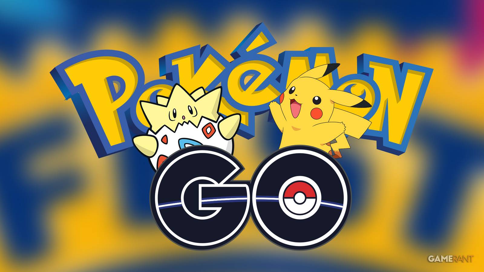Togepi and Pikachu emerging from Pokemon GO logo