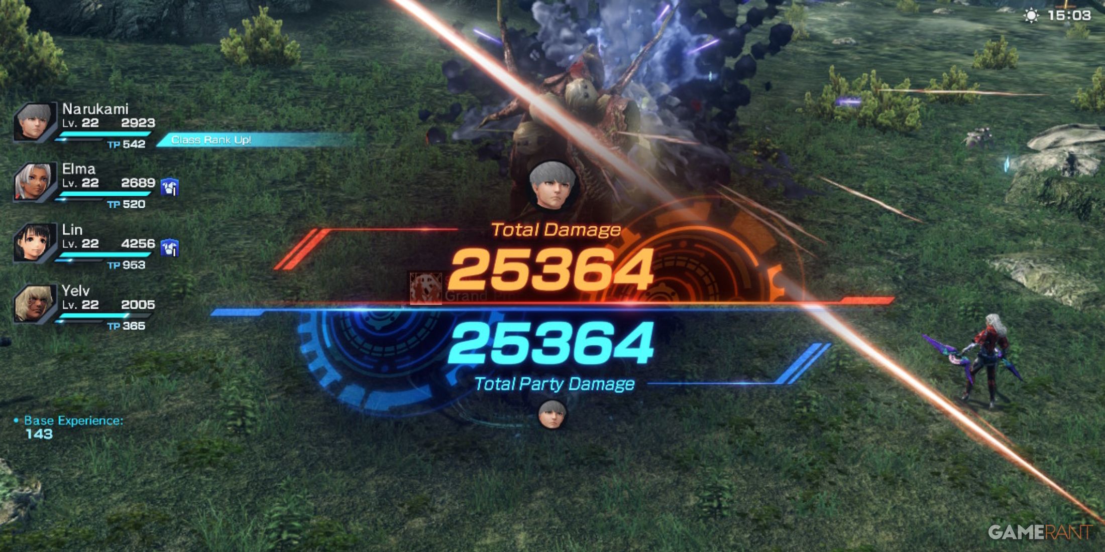 Total damage result after successful Overdrive skill in Xenoblade Chronicles X