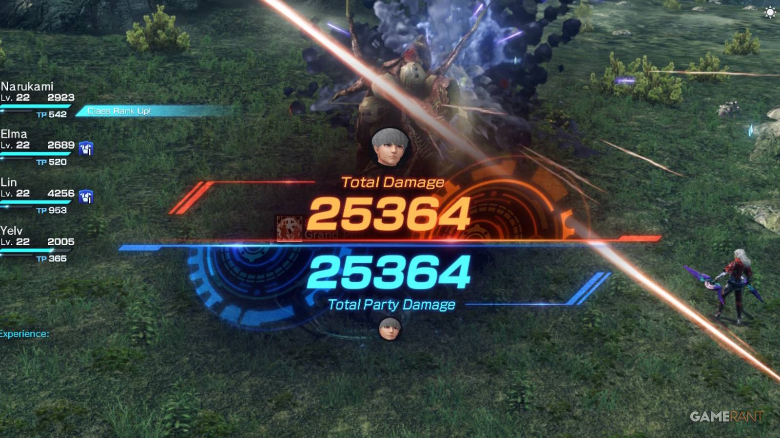 Total damage result after successful Overdrive skill in Xenoblade Chronicles X