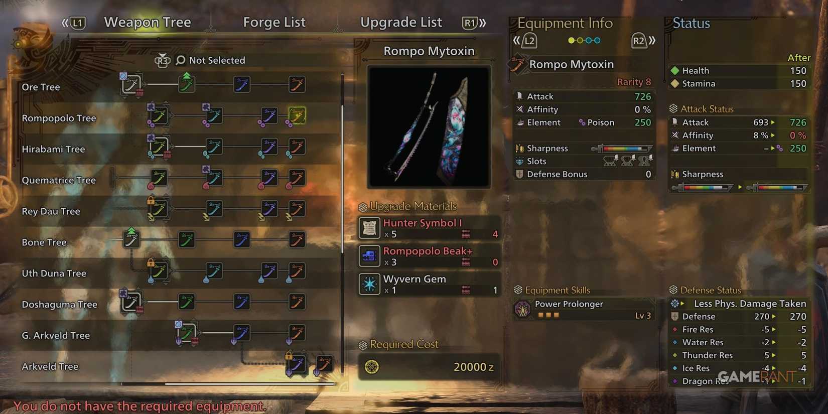 Rompo Mytoxin recipe in Monster Hunter Wilds