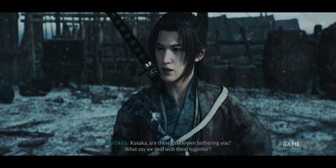Soji Okita talking to Katsuka in Rise of the Ronin