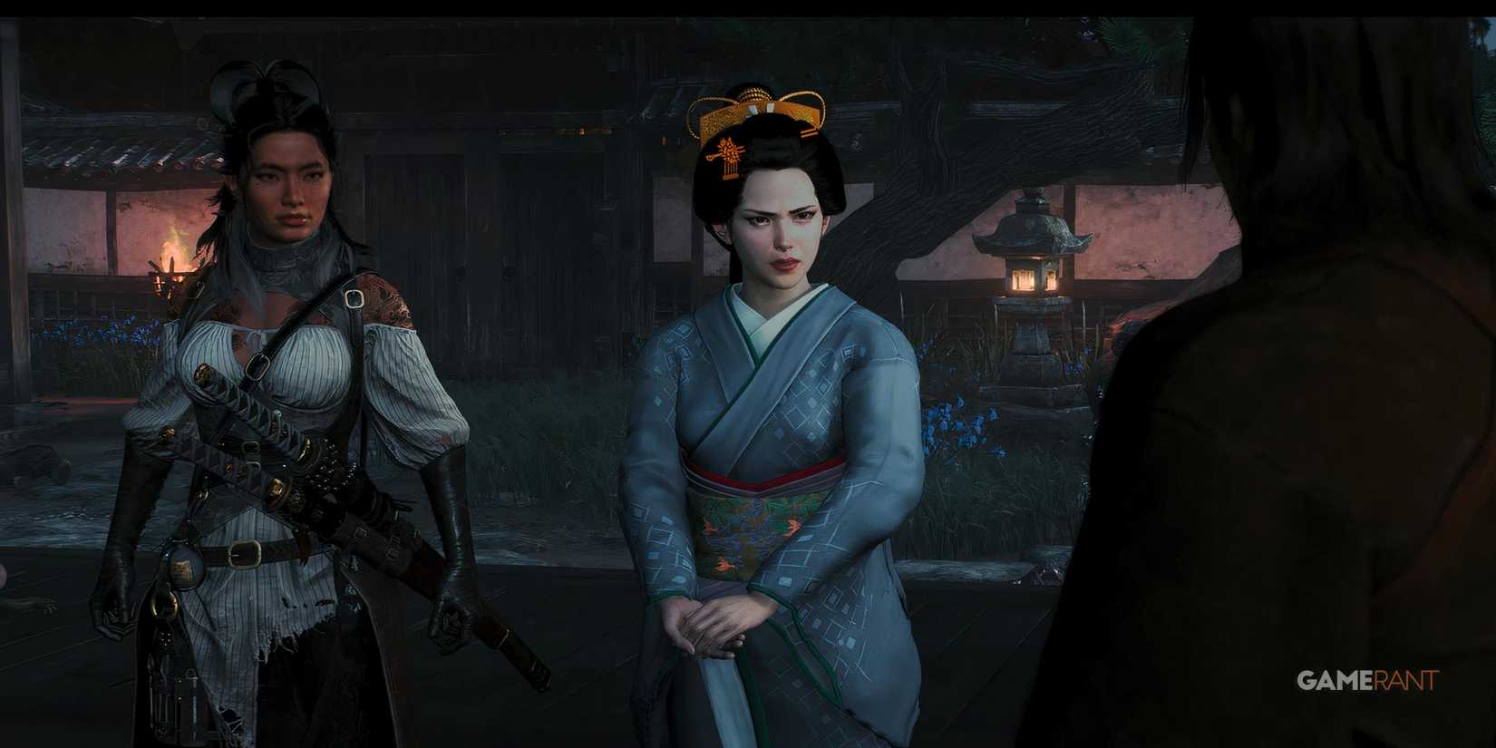 Princess Atsuko and the player in Rise of the Ronin