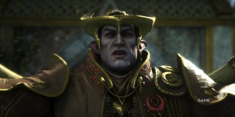 Elgar'nan talking to a crowd in Dragon Age: The Veilguard