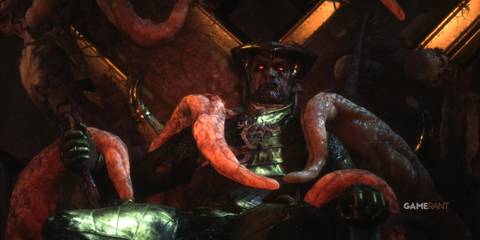 Elgar'nan covered in tentacles and red lyrium in Dragon Age: The Veilguard