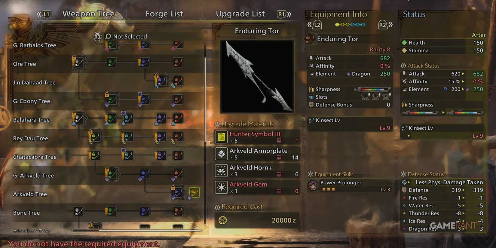 Enduring Tor Insect Glaive in Monster Hunter Wilds