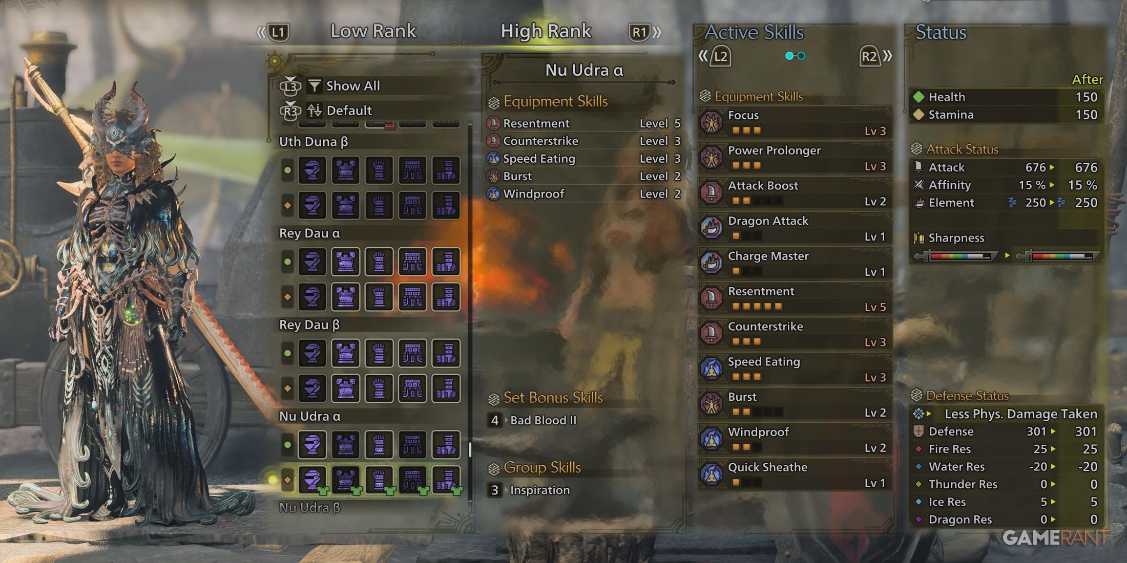 Female version of the now UDA set in Monster Hunter Wilds