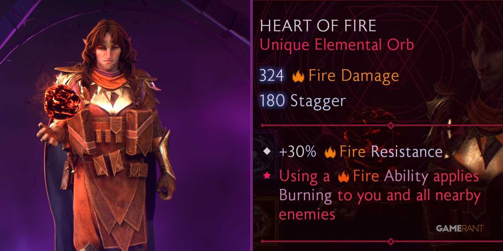 Heart of Fire Elemental Orb in Dragon Age: The Veilguard