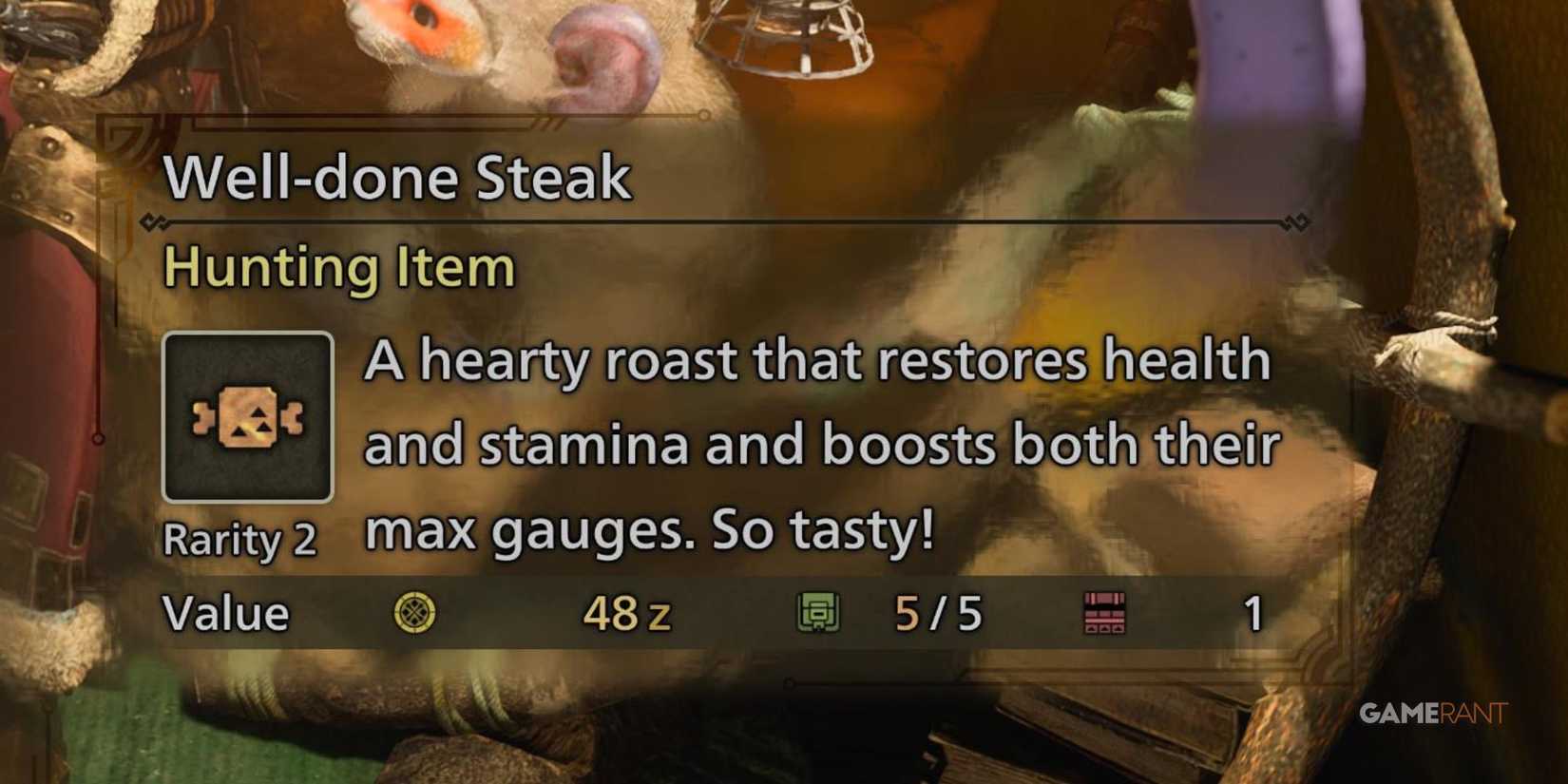 Well-done Steak in Monster Hunter Wilds
