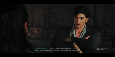 Shinsaku Takasugi thanking the player in Rise of the Ronin