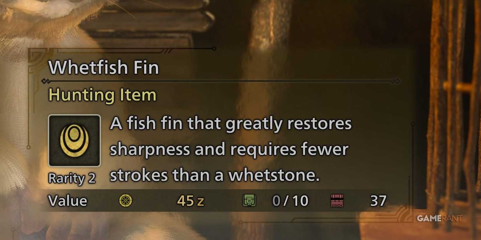 Whetfish Fin in Monster Hunter Wilds