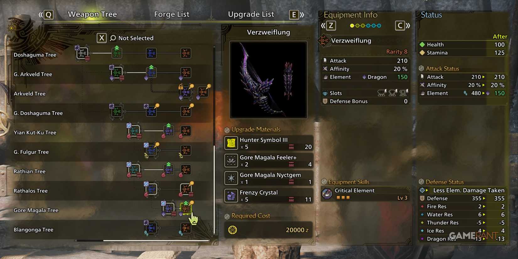 Verzweiflung, one of the best bows in MH Wilds