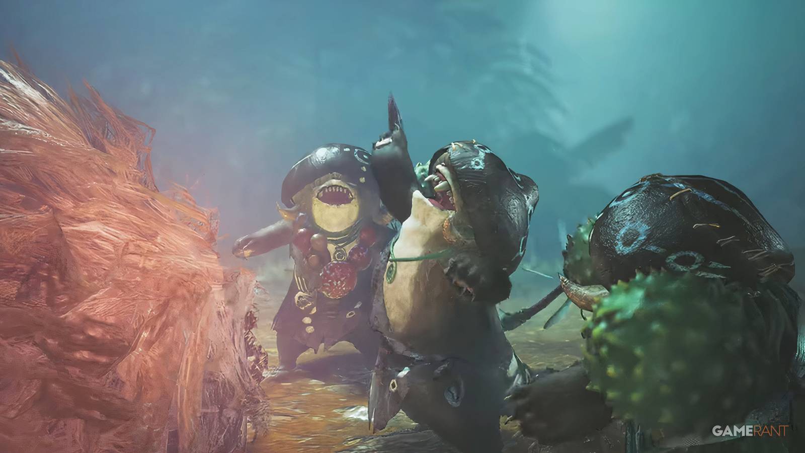 Wubwub's taking hair from Congalala in Monster Hunter Wilds