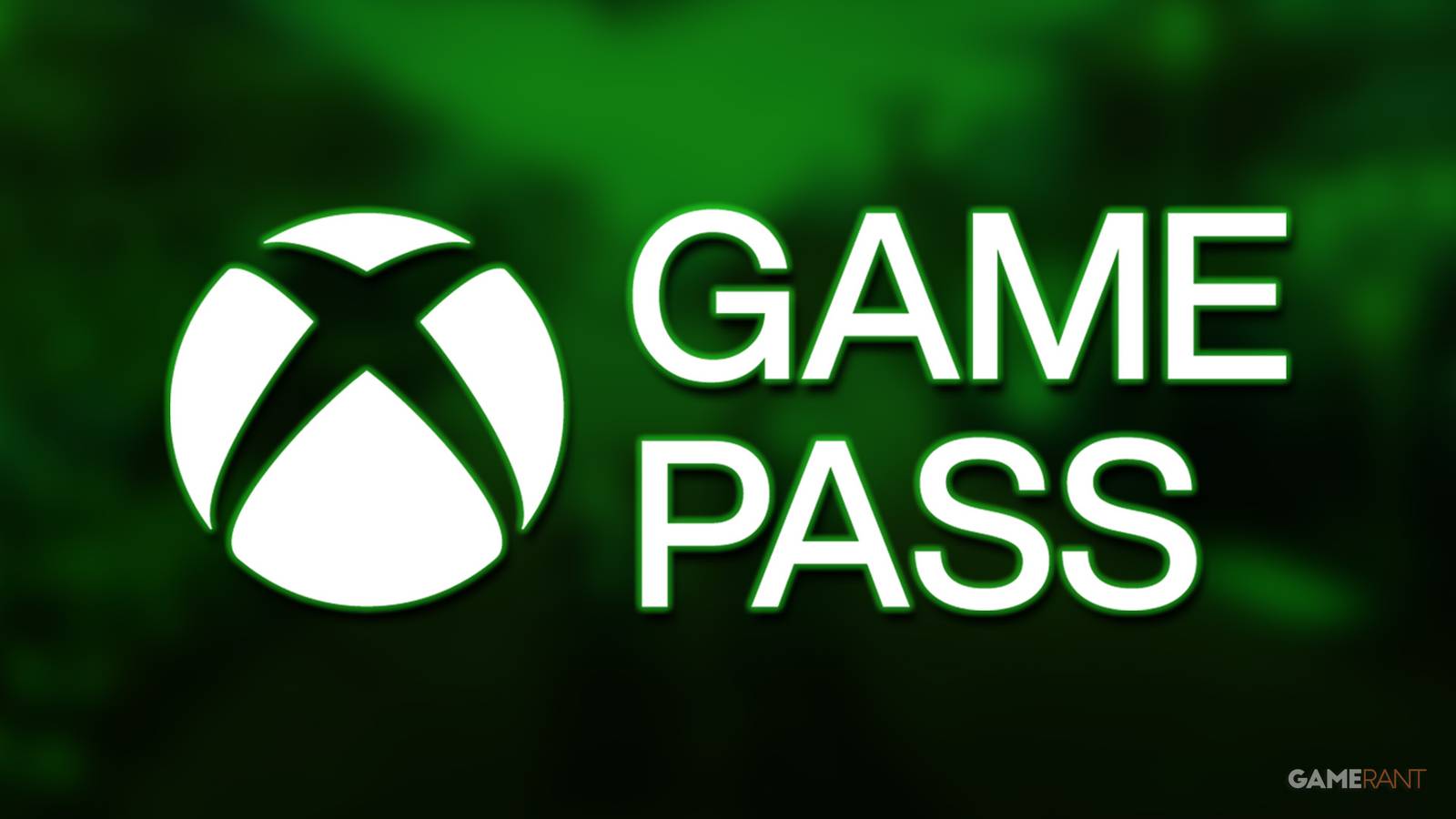 Xbox Game Pass glowing white logo on blurred green background