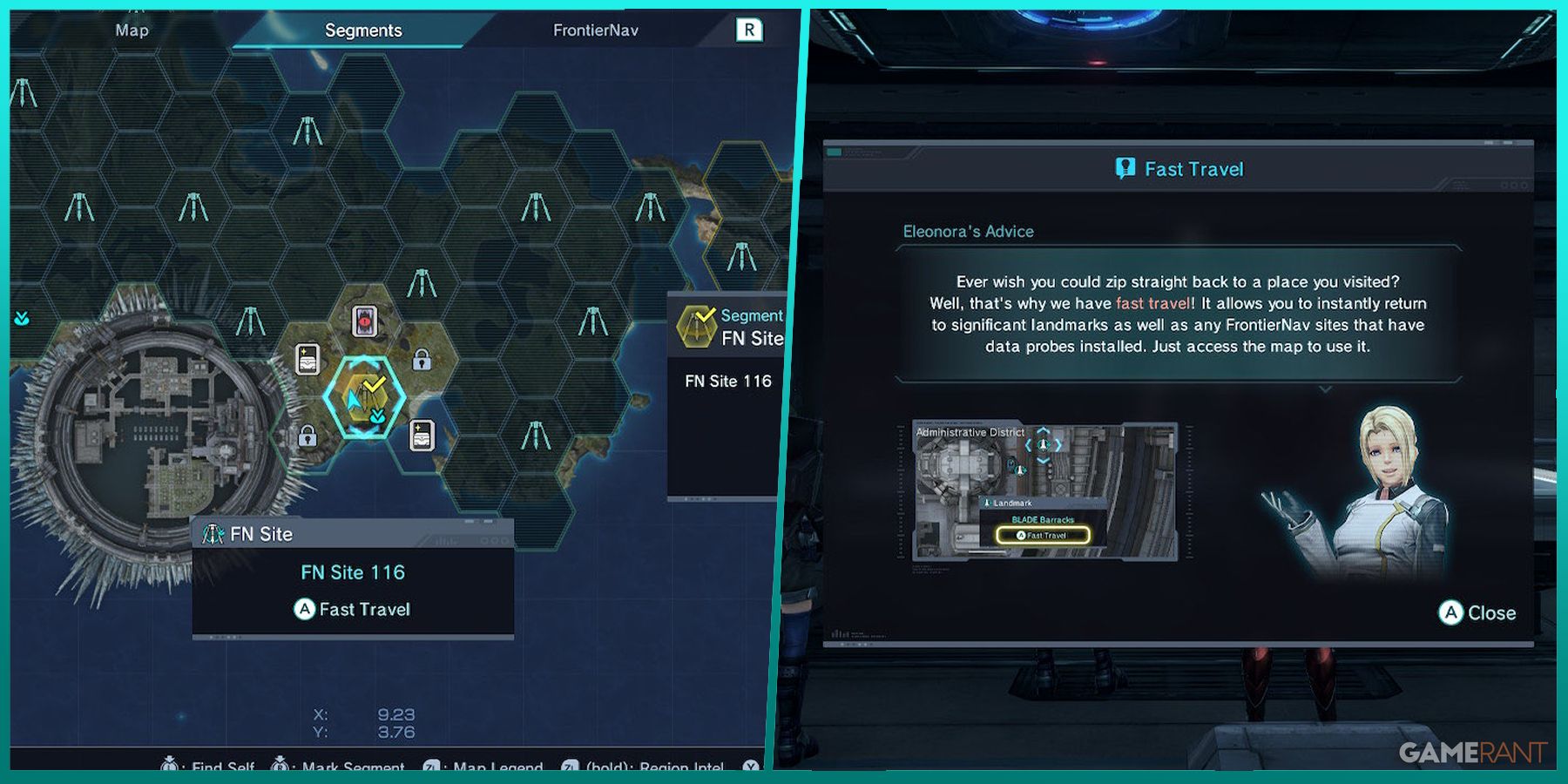 Xenoblade Chronicles X Definitive Edition Fast Travel Function Image