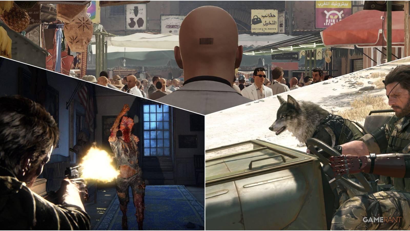 Hitman: World of Assassination, The Last Of Us, Metal Gear Solid 5: The Phantom Pain