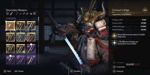 AC Shadows Crimson's Edge Long Katana For Yasuke