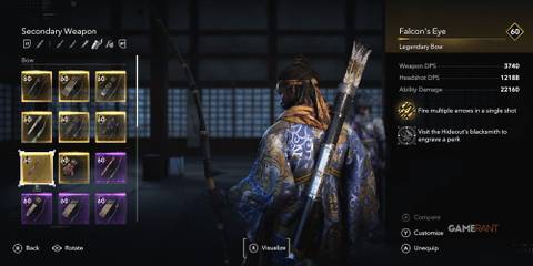 AC Shadows Falcon's Eye Yumi Bow