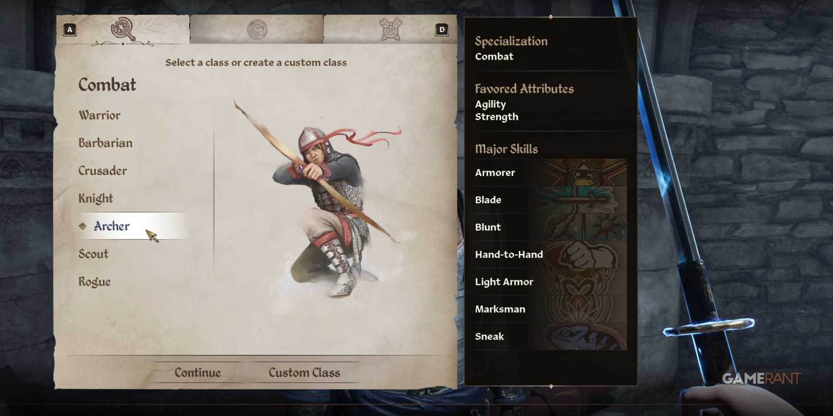 Archer is considered a best beginner class in Oblivion Remastered for players who prefer ranged combat and stealth-oriented gameplay