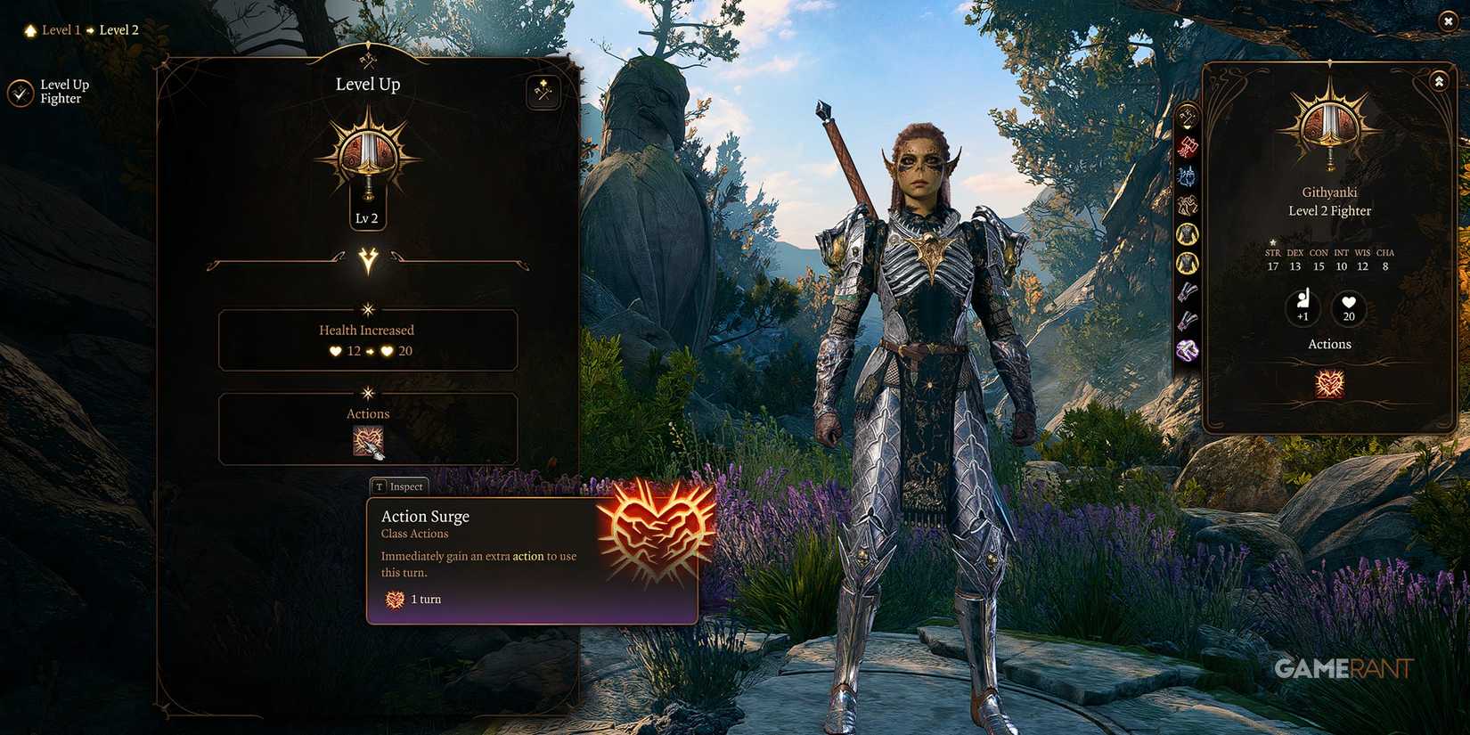 Fighter Class Leveling Up In Baldur's Gate 3