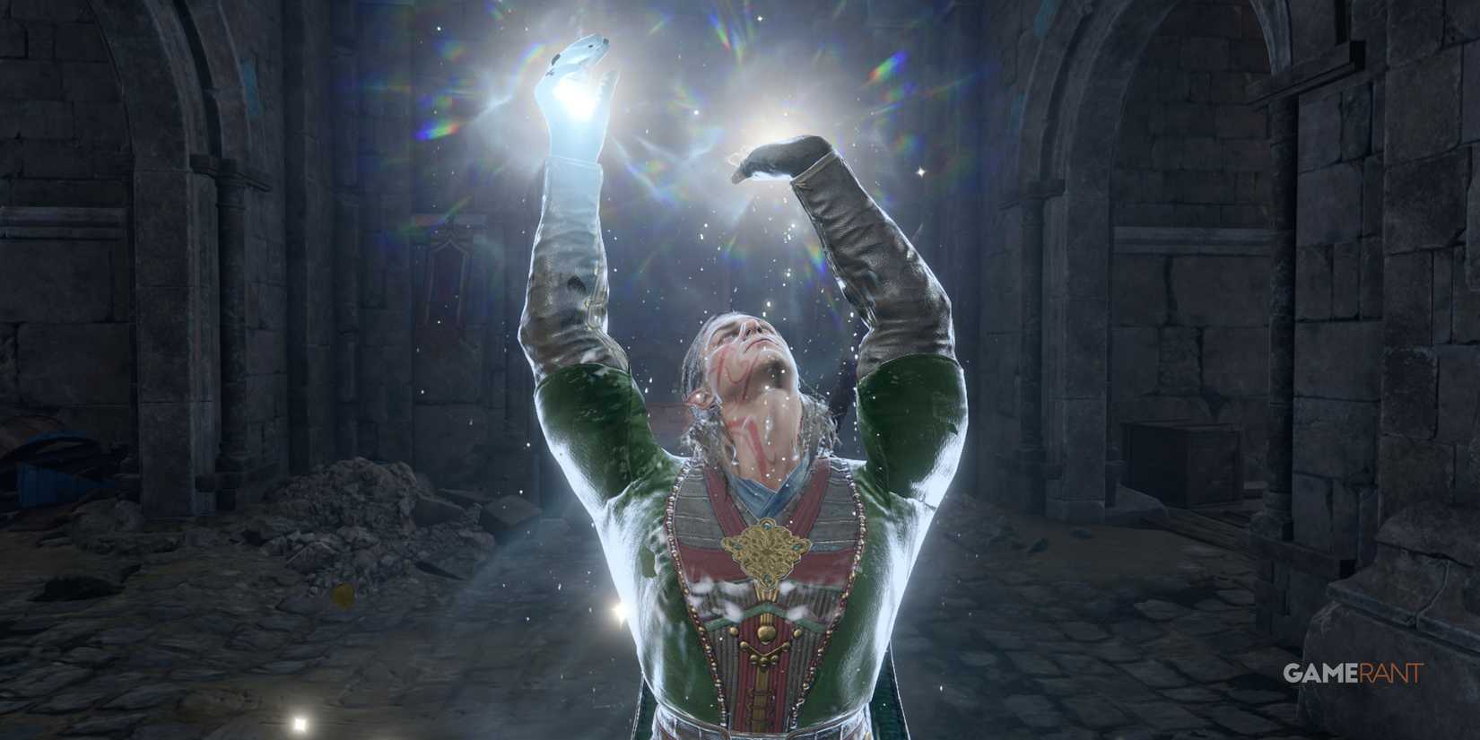 Baldur's Gate 3 Patch 8 gameplay showing Halsin’s multiclass power as a Circle of Stars Druid and Light Cleric