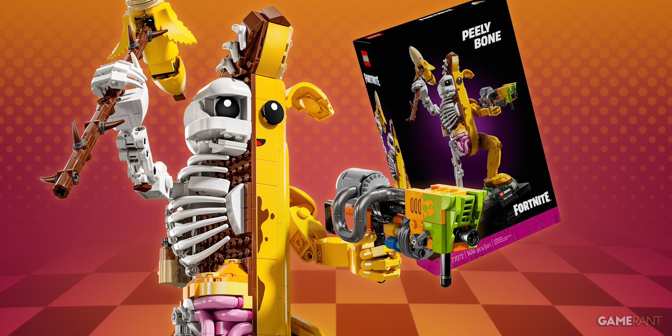 Build a Version of Fortnite's Peely Bone With This LEGO Exclusive Numbering Over 1,000 Pieces