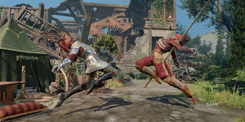 Capturing an action shot mid-jump using dynamic poses in Baldur's Gate 3 photo mode interface