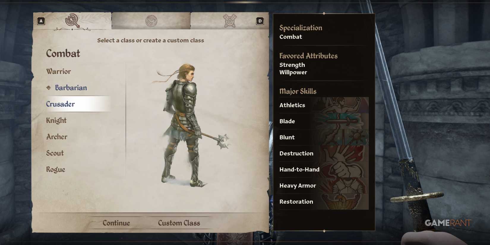 Creating a custom class is one of the most strategic leveling tips in Oblivion Remastered for optimizing character progression