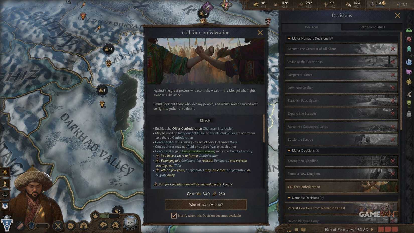Crusader Kings 3 - Call For Confederation Decision